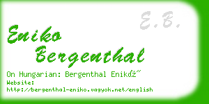 eniko bergenthal business card